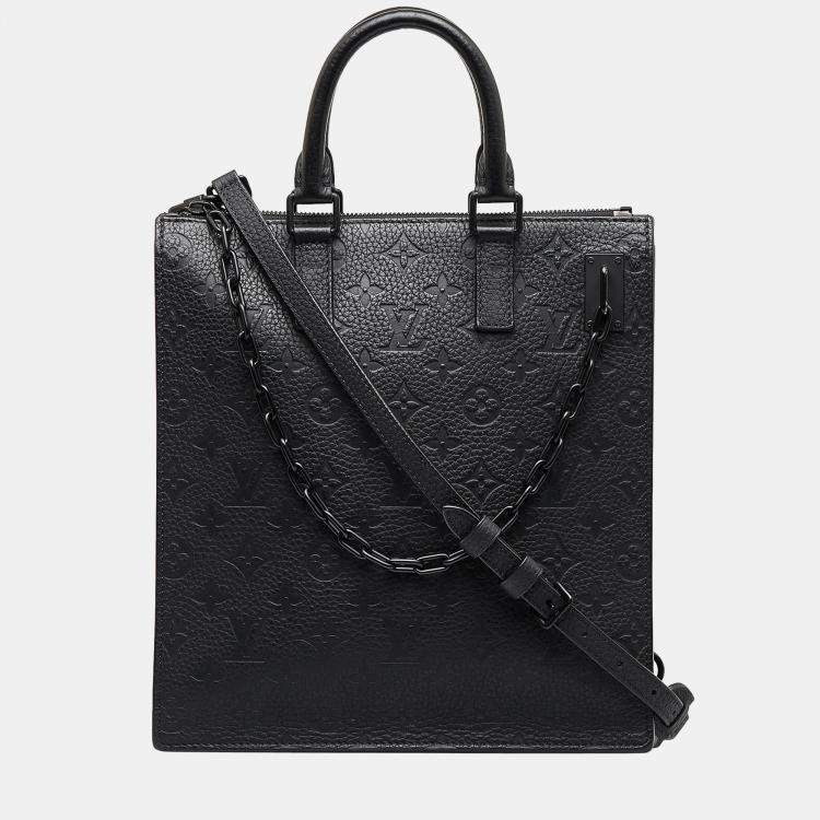Louis Vuitton Black Monogram Taurillon Sac Plat Louis Vuitton