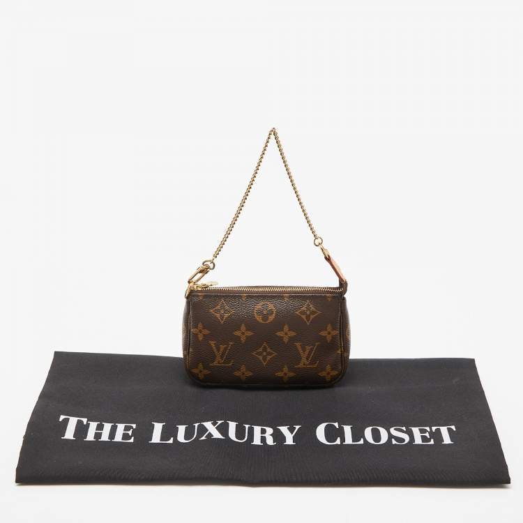 Pre Owned Louis Vuitton Monogram Canvas Mini Pochette Accessories 
