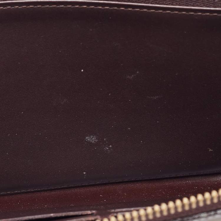 Pre Owned Louis Vuitton Amarante Monogram Vernis Zippy Wallet