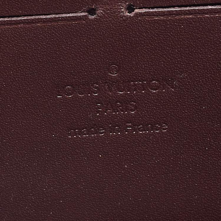 Pre Owned Louis Vuitton Amarante Monogram Vernis Zippy Wallet