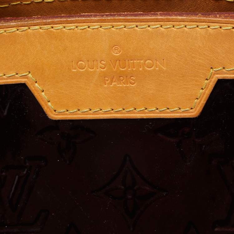 Pre Owned Louis Vuitton Amarante Monogram Vernis Brea MM Bag