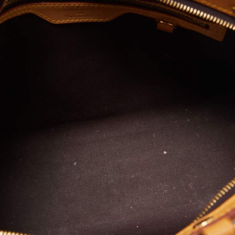 Pre Owned Louis Vuitton Amarante Monogram Vernis Brea MM Bag