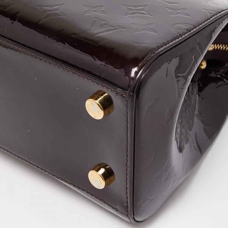 Pre Owned Louis Vuitton Amarante Monogram Vernis Brea MM Bag