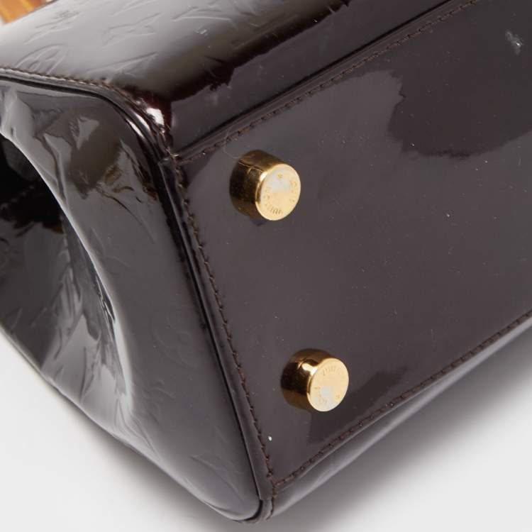 Pre Owned Louis Vuitton Amarante Monogram Vernis Brea MM Bag