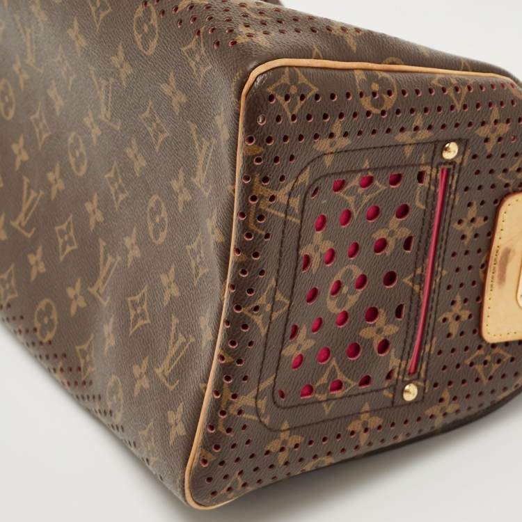 Pre Owned Louis Vuitton Fuchsia Monogram Perforated Canvas Speedy 30 Bag