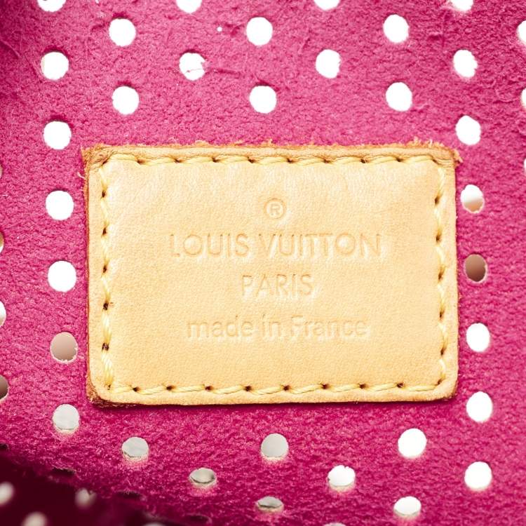 Pre Owned Louis Vuitton Fuchsia Monogram Perforated Canvas Speedy 30 Bag