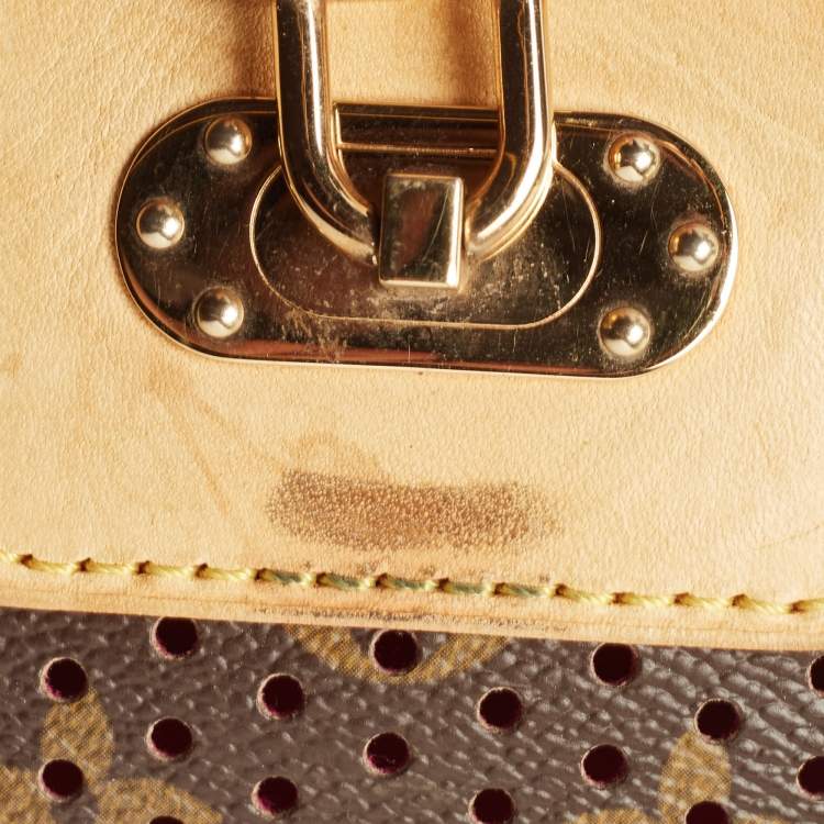 Pre Owned Louis Vuitton Fuchsia Monogram Perforated Canvas Speedy 30 Bag