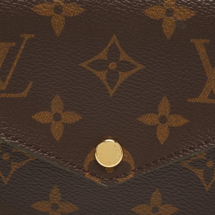 Pre Owned Louis Vuitton Khaki Monogram Canvas Félicie Strap & Go