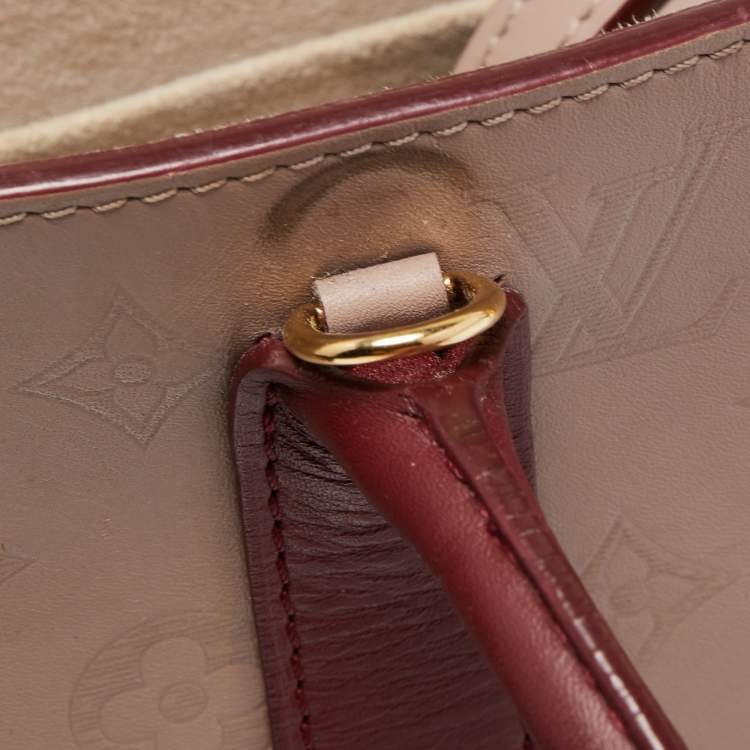 Pre Owned Louis Vuitton Red/Plume Monogram Leather Very Tote MM