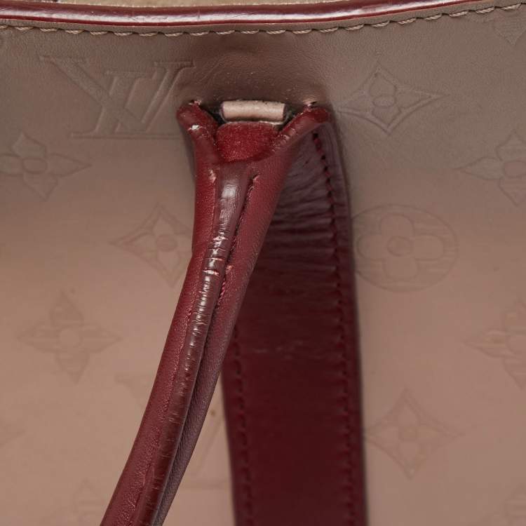 Pre Owned Louis Vuitton Red/Plume Monogram Leather Very Tote MM