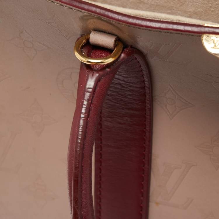 Pre Owned Louis Vuitton Red/Plume Monogram Leather Very Tote MM