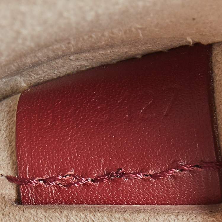 Pre Owned Louis Vuitton Red/Plume Monogram Leather Very Tote MM