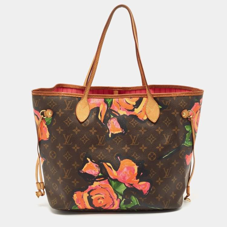 Pre Owned Louis Vuitton Monogram Canvas Limited Edition Stephen Sprouse Roses Neverfull MM Bag
