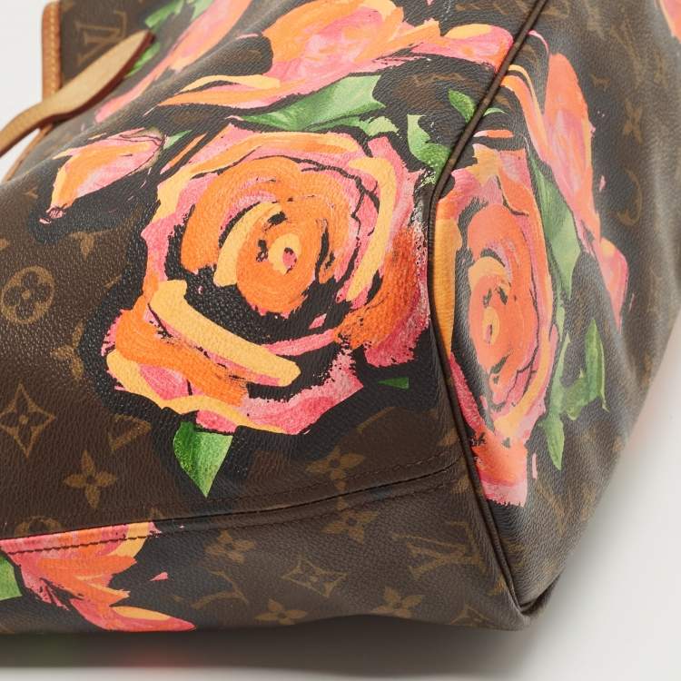 Pre Owned Louis Vuitton Monogram Canvas Limited Edition Stephen Sprouse Roses Neverfull MM Bag