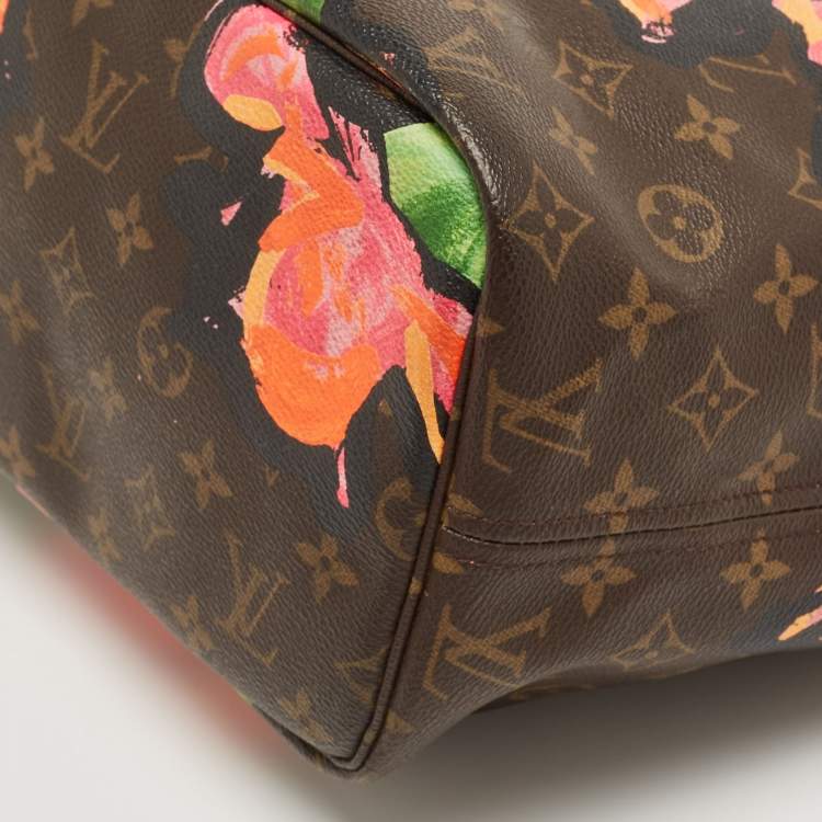 Pre Owned Louis Vuitton Monogram Canvas Limited Edition Stephen Sprouse Roses Neverfull MM Bag