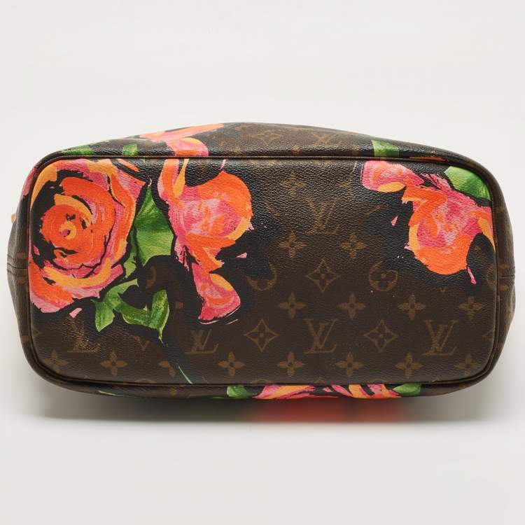 Pre Owned Louis Vuitton Monogram Canvas Limited Edition Stephen Sprouse Roses Neverfull MM Bag