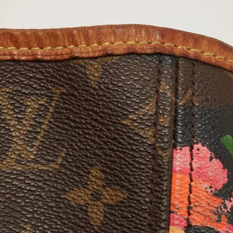 Pre Owned Louis Vuitton Monogram Canvas Limited Edition Stephen Sprouse Roses Neverfull MM Bag