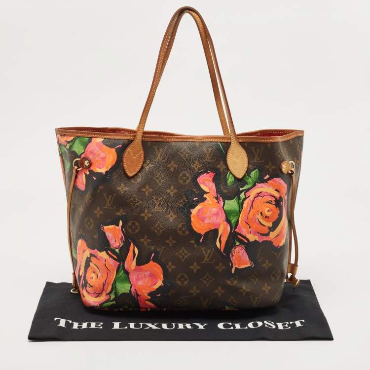 Pre Owned Louis Vuitton Monogram Canvas Limited Edition Stephen Sprouse Roses Neverfull MM Bag