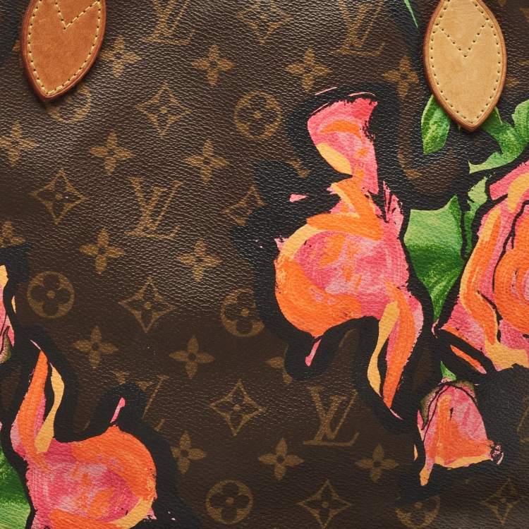 Pre Owned Louis Vuitton Monogram Canvas Limited Edition Stephen Sprouse Roses Neverfull MM Bag