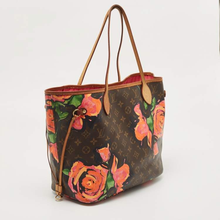 Pre Owned Louis Vuitton Monogram Canvas Limited Edition Stephen Sprouse Roses Neverfull MM Bag