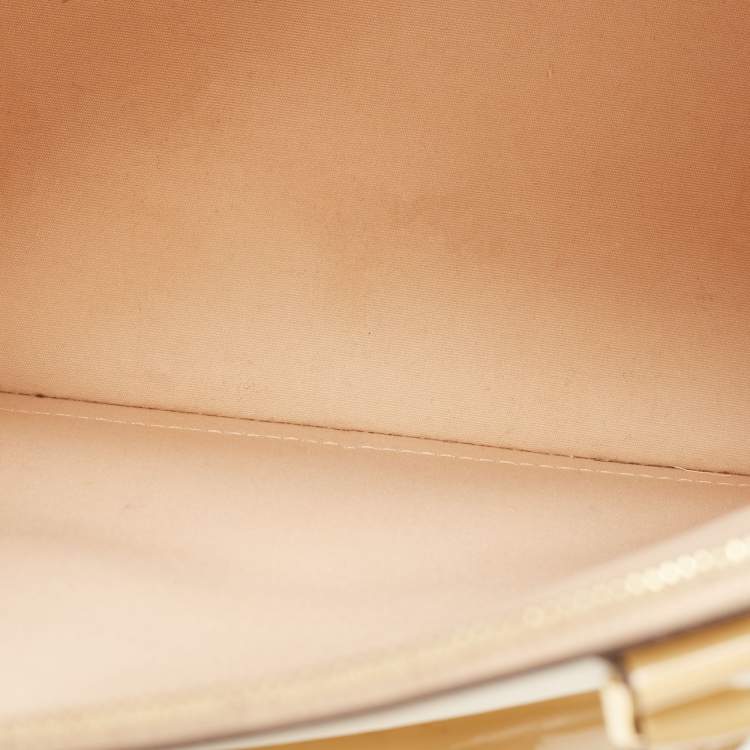 Pre Owned Louis Vuitton Citrine Monogram Vernis Alma PM Bag