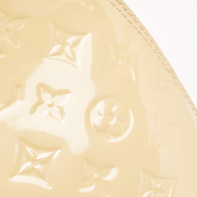 Pre Owned Louis Vuitton Citrine Monogram Vernis Alma PM Bag