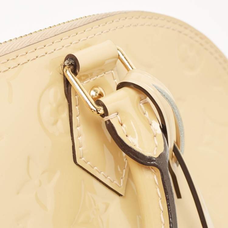 Pre Owned Louis Vuitton Citrine Monogram Vernis Alma PM Bag