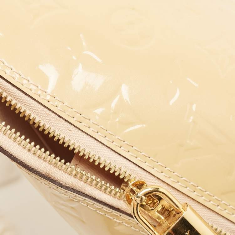 Pre Owned Louis Vuitton Citrine Monogram Vernis Alma PM Bag