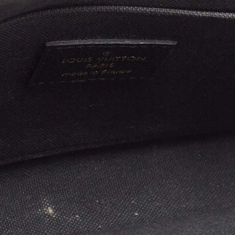 Pre Owned Louis Vuitton Black Monogram Empreinte Leather Pochette Felicie Bag