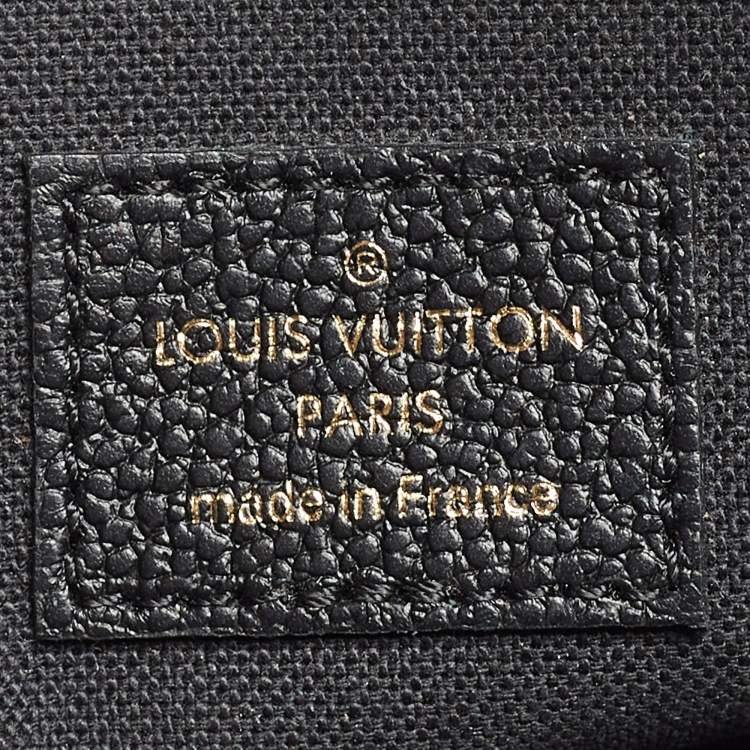 Pre Owned Louis Vuitton Black Monogram Empreinte Leather Pochette Felicie Bag