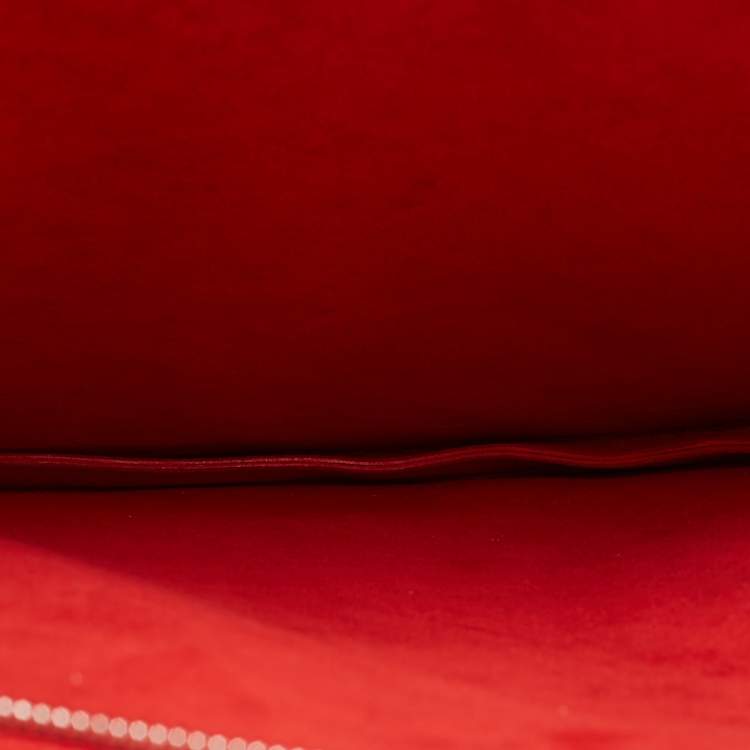 Pre Owned Louis Vuitton Red Monogram Mat Leather Op Art Round Bag