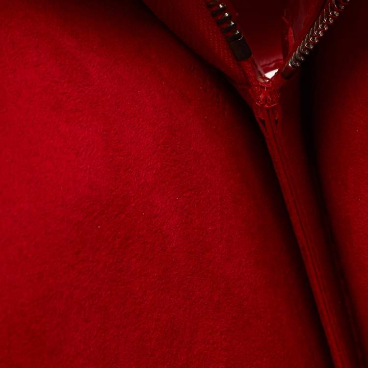 Pre Owned Louis Vuitton Red Monogram Mat Leather Op Art Round Bag