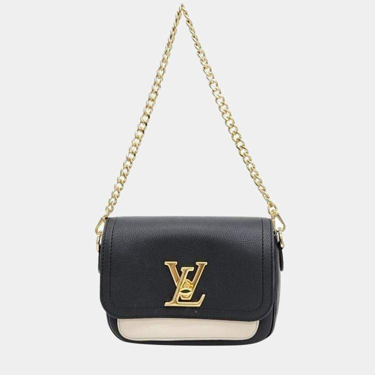 Louis Vuitton Black Leather Taurillon Lockme Tender Shoulder Bag