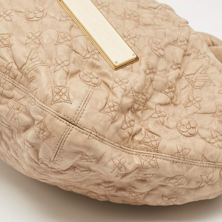 Pre Owned Louis Vuitton Ecru Monogram Leather Limited Edition Olympe Nimbus GM Bag