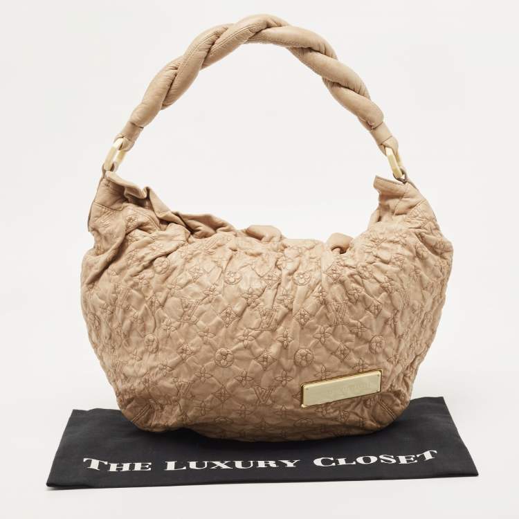 Pre Owned Louis Vuitton Ecru Monogram Leather Limited Edition Olympe Nimbus GM Bag