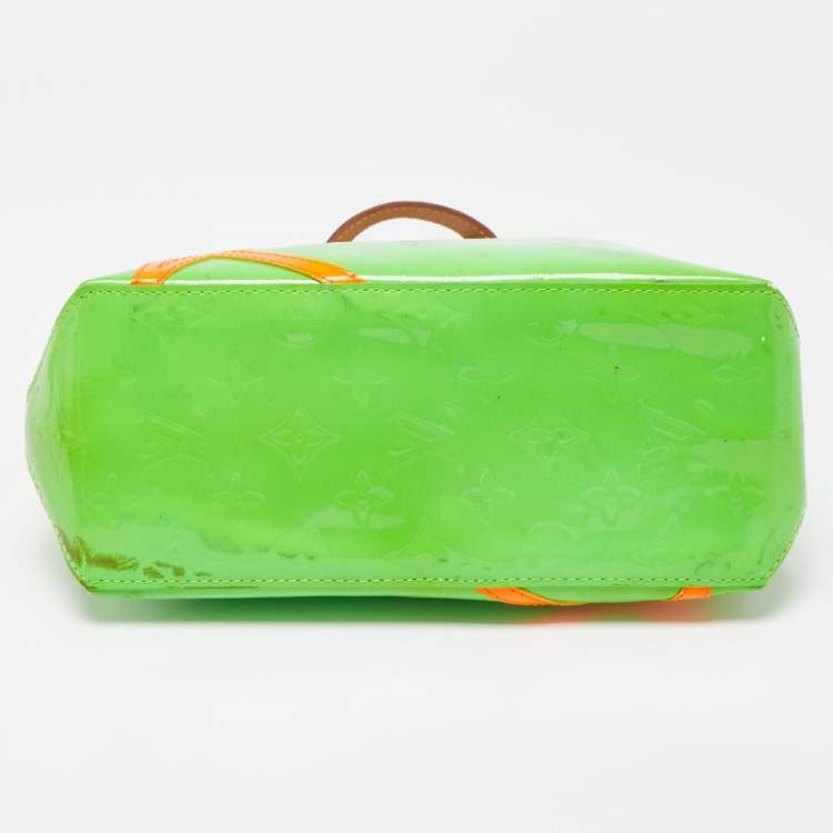 Pre Owned Louis Vuitton Neon Green Monogram Vernis Robert Wilson Reade PM Bag