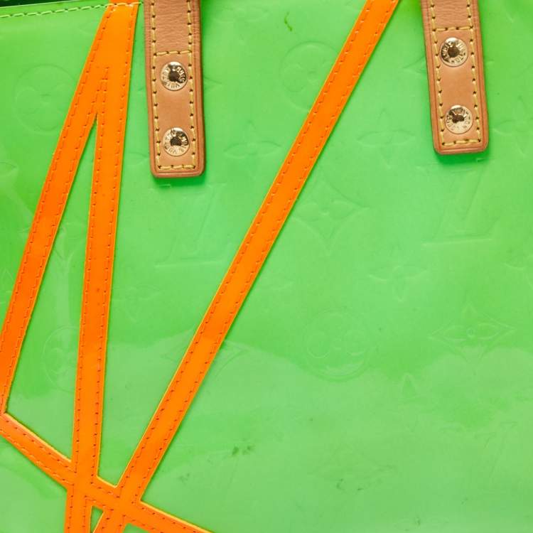 Pre Owned Louis Vuitton Neon Green Monogram Vernis Robert Wilson Reade PM Bag