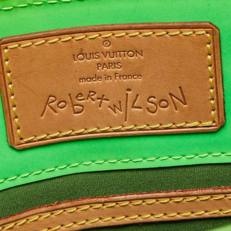 Pre Owned Louis Vuitton Neon Green Monogram Vernis Robert Wilson Reade PM Bag