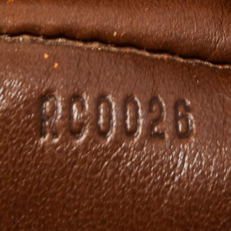 Pre Owned Louis Vuitton Orange Monogram Suede Onatah Fleurs GM Bag