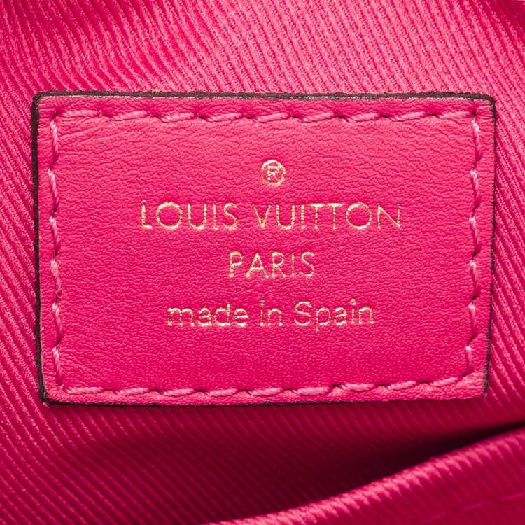Pre Owned Louis Vuitton Fuchsia Monogram Canvas Saintonge Bag