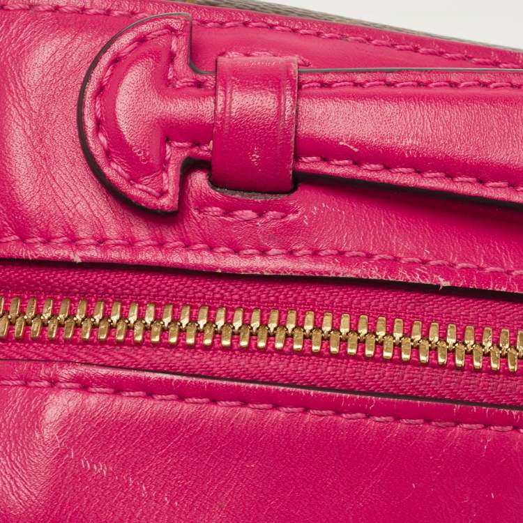 Pre Owned Louis Vuitton Fuchsia Monogram Canvas Saintonge Bag