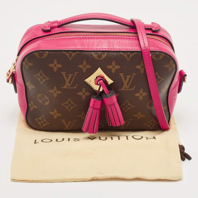 Pre Owned Louis Vuitton Fuchsia Monogram Canvas Saintonge Bag