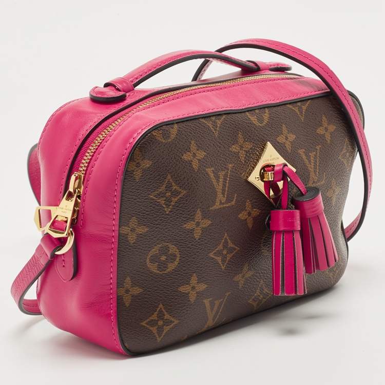 Pre Owned Louis Vuitton Fuchsia Monogram Canvas Saintonge Bag