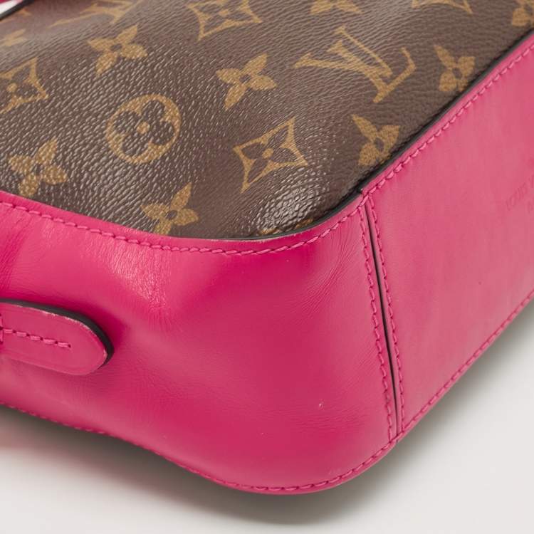 Pre Owned Louis Vuitton Fuchsia Monogram Canvas Saintonge Bag