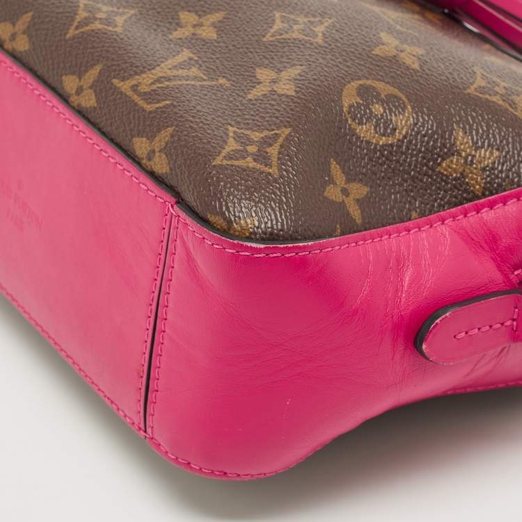 Pre Owned Louis Vuitton Fuchsia Monogram Canvas Saintonge Bag