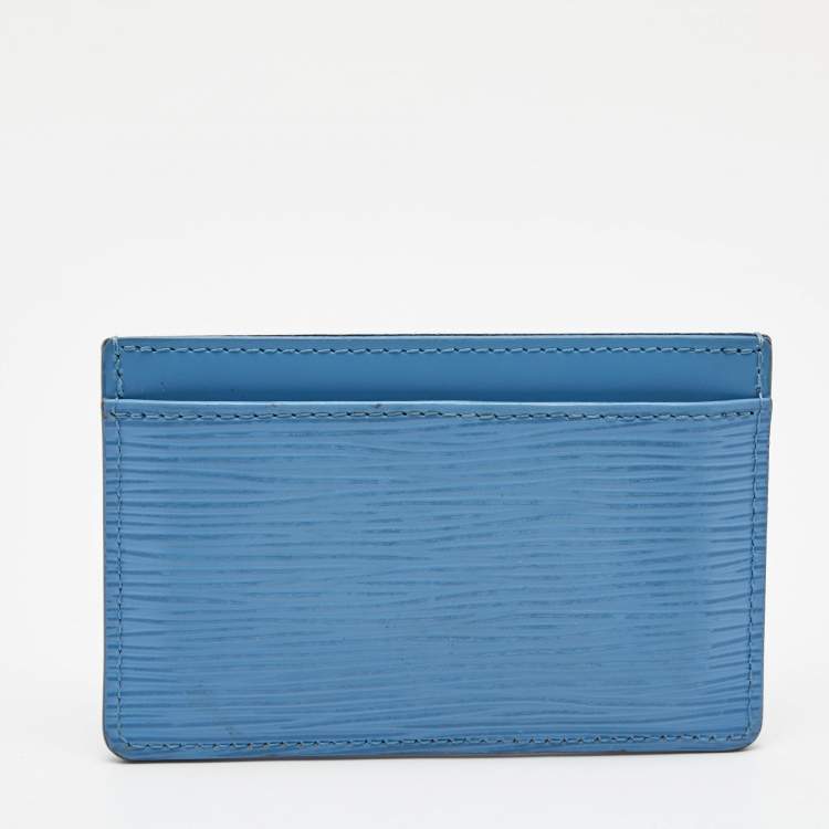 Louis Vuitton Pre-owned Women's Leather Cardholder - Blue - One Size