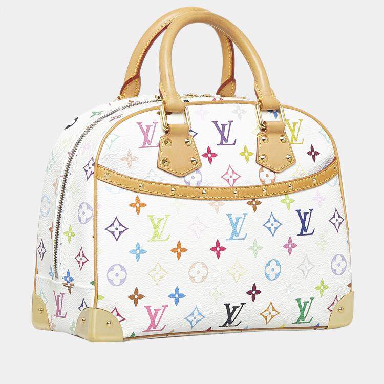 Louis Vuitton, Bags, Louis Vuitton Monogram Multicolor Trouville Handbag  White