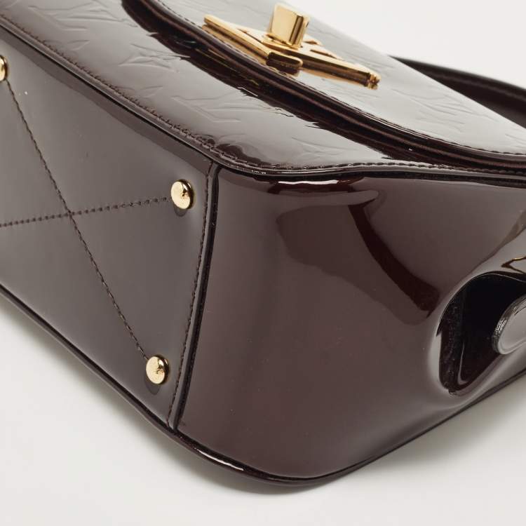 Pre Owned Louis Vuitton Amarante Monogram Vernis Pasadena Bag