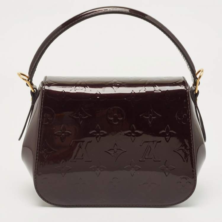Pre Owned Louis Vuitton Amarante Monogram Vernis Pasadena Bag