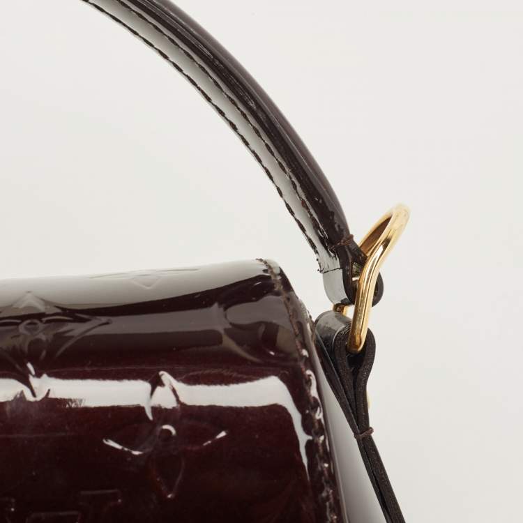 Pre Owned Louis Vuitton Amarante Monogram Vernis Pasadena Bag